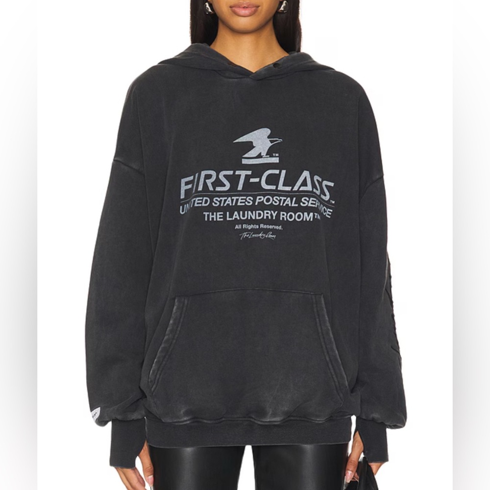 Laundry Room Black USPS Graphic Hoodie